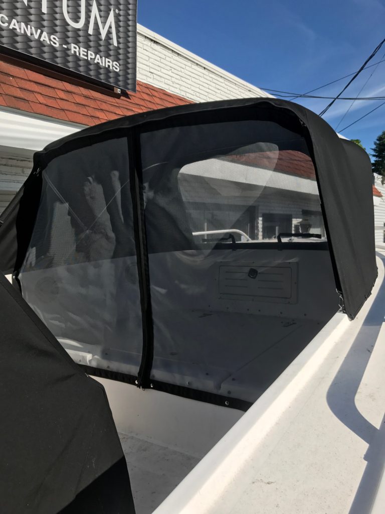 Boat Canvas - Spray Hood   Dodger With Aft Curtain 