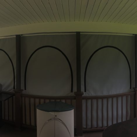 Custom canvas patio enclosure
