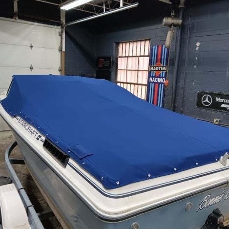 blue mooring cover
